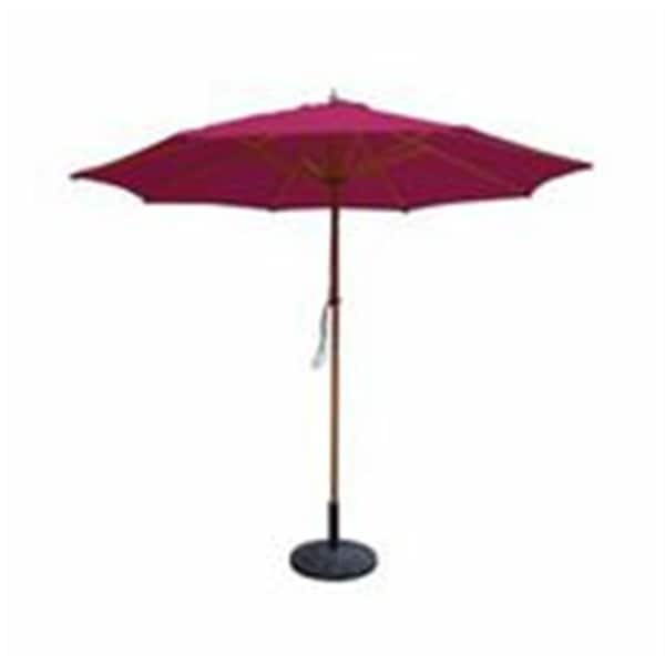Propation 9 Ft. Wood Market Umbrella - Burgundy PR335435 - main